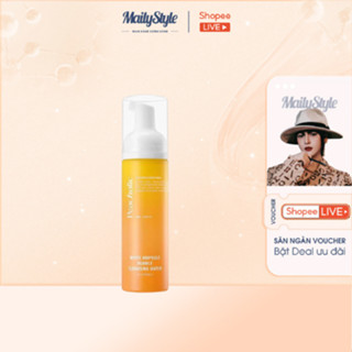  E33_Nước tẩy trang tạo bọt Peacholic White ampoule bubble cleansing water 