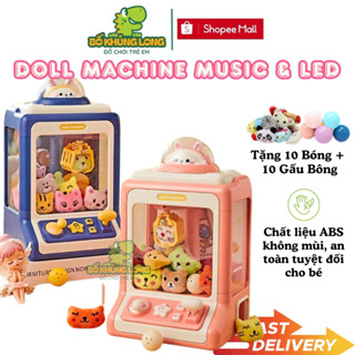  Máy Gắp Thú Mini BỐ KHỦNG LONG Tặng 10 Gấu 10 Bóng Đồ Chơi Gắp Thú Có Nhạc Và Đèn Đếm Thời Gian Qùa Tặng Sinh Nhật ChoBé 