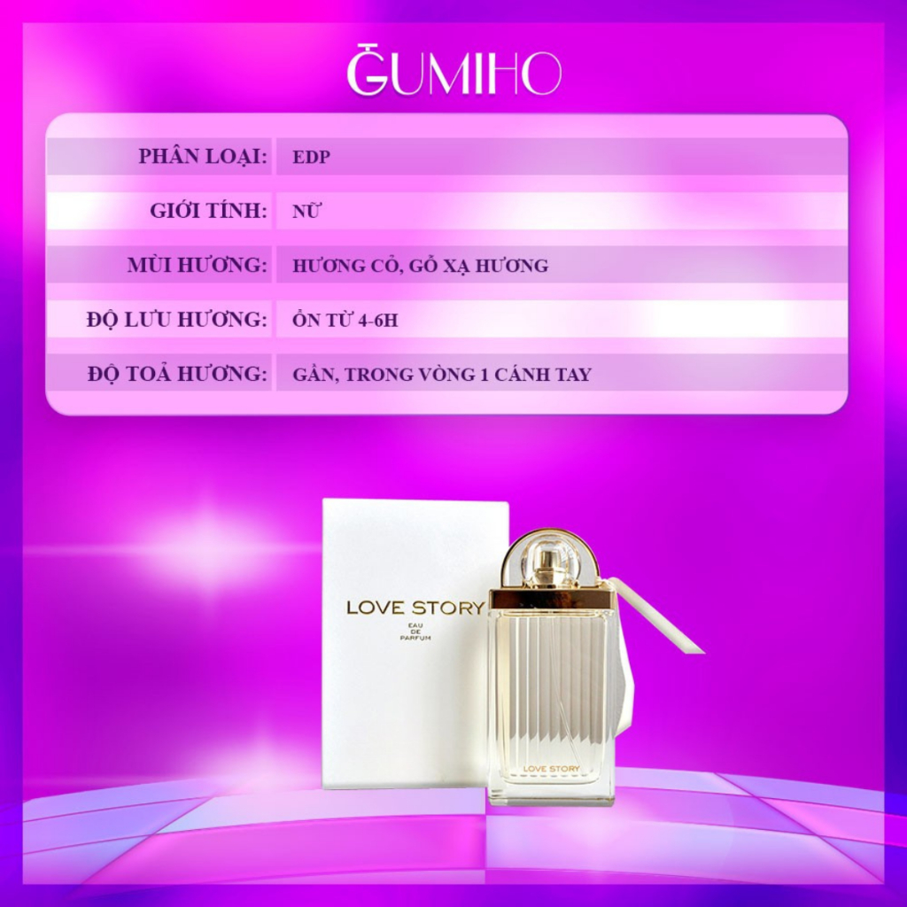 Nước hoa nữ Chloe Love Story EDP - Lãng mạn Dịu dàng Gợi cảm - Gumiho Perfume | BigBuy360 - bigbuy360.vn