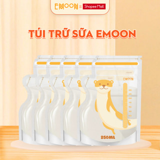 Túi trữ sữa Emoon 250ml túi zip chống rò rỉ chất liệu an toàn, tiện lợi