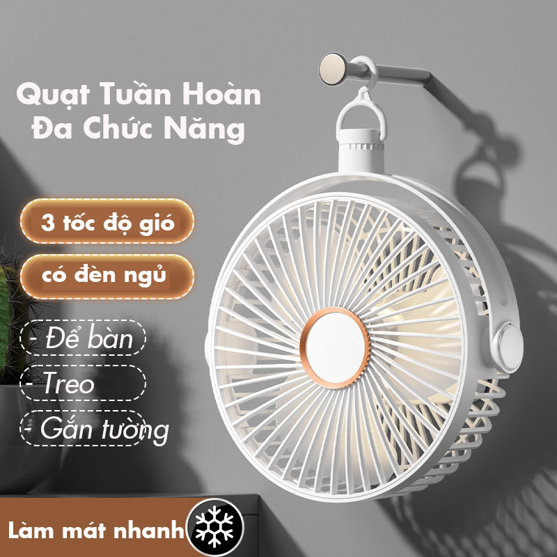 Quạt Mini Để Bàn Bamboo, Quạt Tích Điện Để Bàn 3 Tốc Độ Gió Có Thể Để Bàn, Treo Nôi Cho Bé | BigBuy360 - bigbuy360.vn