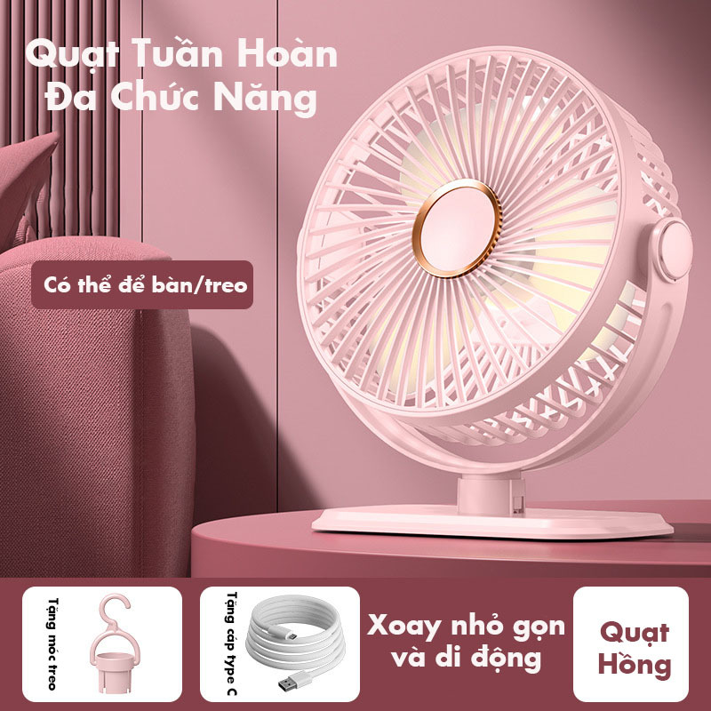 Quạt Mini Để Bàn Bamboo, Quạt Tích Điện Để Bàn 3 Tốc Độ Gió Có Thể Để Bàn, Treo Nôi Cho Bé | BigBuy360 - bigbuy360.vn