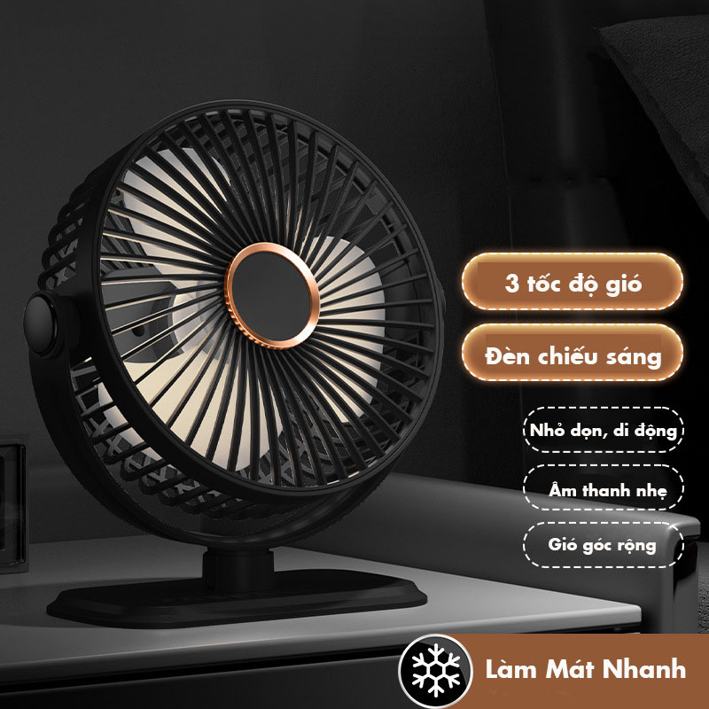 Quạt Mini Để Bàn Bamboo, Quạt Tích Điện Để Bàn 3 Tốc Độ Gió Có Thể Để Bàn, Treo Nôi Cho Bé | BigBuy360 - bigbuy360.vn