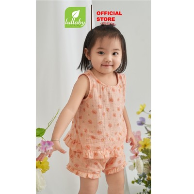 LULLABY - NH303N - Bộ BG sát nách bèo gấu xô nhăn 2 lớp