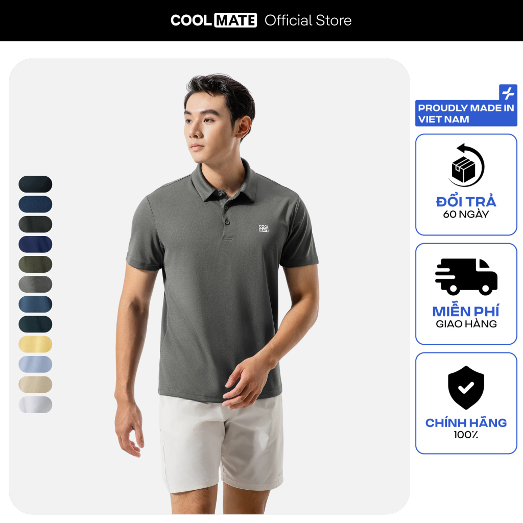 [SALE TẾT]Áo Polo thể thao nam ProMax-S1 Logo thoáng khí thấm hút tốt Coolmate Livestream