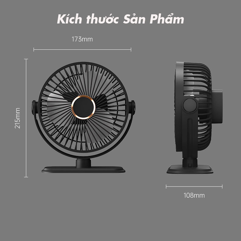Quạt Mini Để Bàn Bamboo, Quạt Tích Điện Để Bàn 3 Tốc Độ Gió Có Thể Để Bàn, Treo Nôi Cho Bé | BigBuy360 - bigbuy360.vn