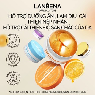Miếng dán mắt LANBENA, Loại bỏ quầng thâm mắt, Mặt nạ mắt Vitamin C chống oxy hóa, Chăm sóc da, 60 chiếc