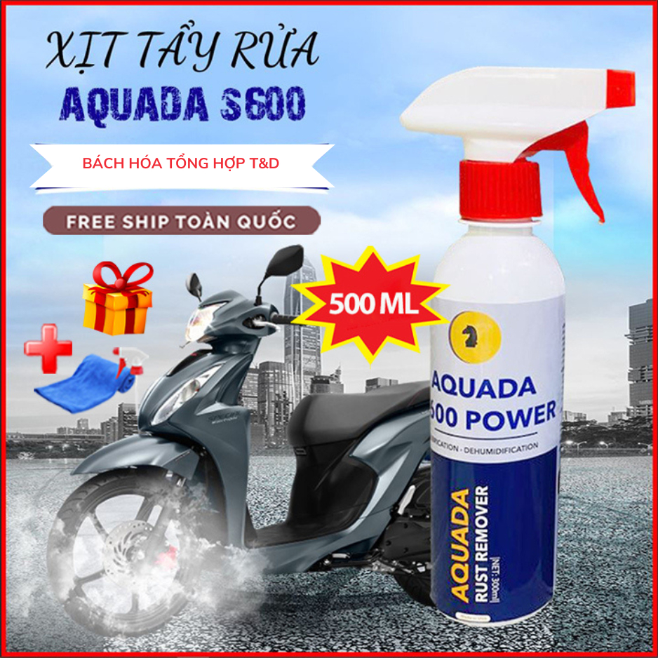 Chai Xịt Tẩy Rửa Nhà Bếp Aquada S600 Power 500ml - Tẩy Mọi Bề Mặt, Vật Dụng Nhà Bếp, Đồ Gia Dụng