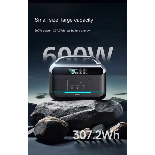 Trạm sạc Mentech MT600 600W, 2 cổng C 100w & 60w/ MENTECH 300W MT300 dung lượng 204.8Wh, cổng điện 2