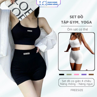 Bộ Đồ Tập Gym Yoga Erobic Co Dãn Đa Chiều Tôn Dáng Thông Thoáng Siêu Co Giãn LACORA - BODYG05