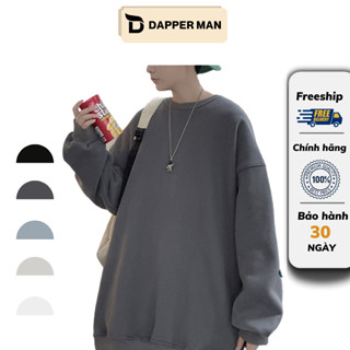 Áo Sweater Nỉ Bông Nam, Nữ Basic Form Rộng Unisex Màu Xám SWT 900