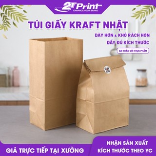 Túi Giấy Kraft, Túi Giấy Xi Măng Gói Hàng, Đựng Thực Phẩm, Quà Tặng Handmade, Giấy Kraft Nhật Dày Dai Bền, Đầy Đủ Size