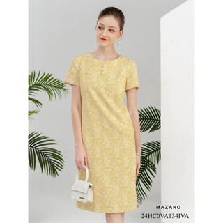 Đầm suông họa tiết in chìm 134IVA nữ Mazano