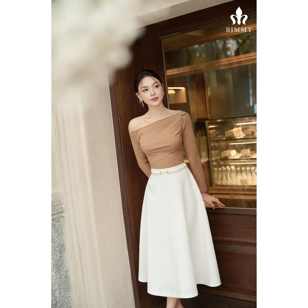 RIMMY - THEA Shirt Áo thun vai lệch nhẹ nhàng, tiểu thư
