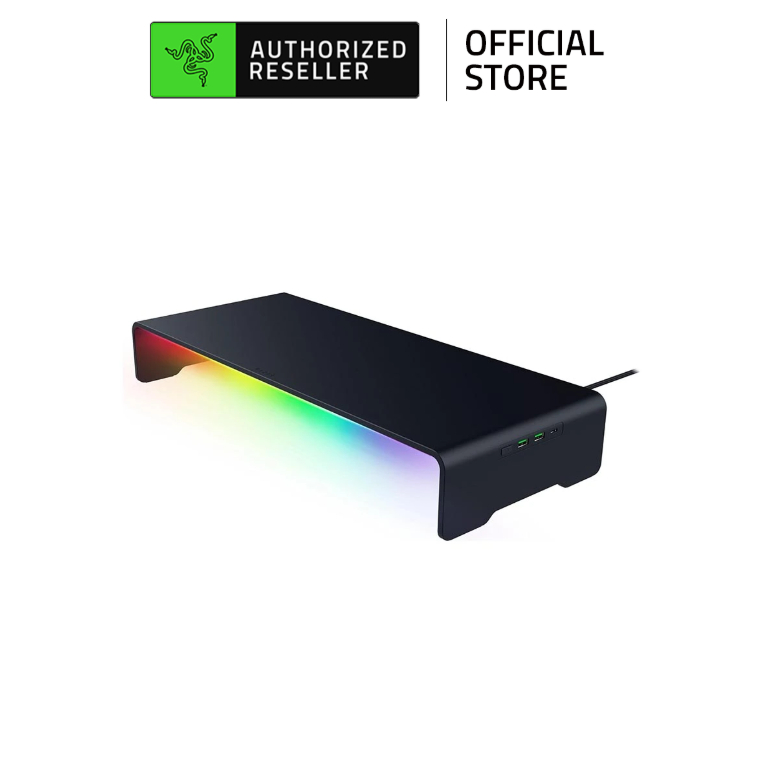 Kệ màn hình Razer Monitor Stand Chroma | Hub USB-C 4 cổng |  Nhôm Anodized Cao Cấp | LED RGB Chroma 