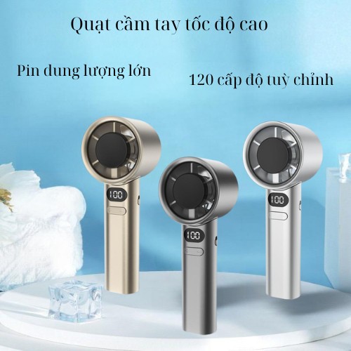 Quạt Cầm Tay Mini Cao Cấp – Gió Mạnh 120 Cấp, Màn Hình LCD, Pin Sạc Lớn, Thiết Kế Hiện Đại, Tiện Lợi Mang Theo | BigBuy360 - bigbuy360.vn