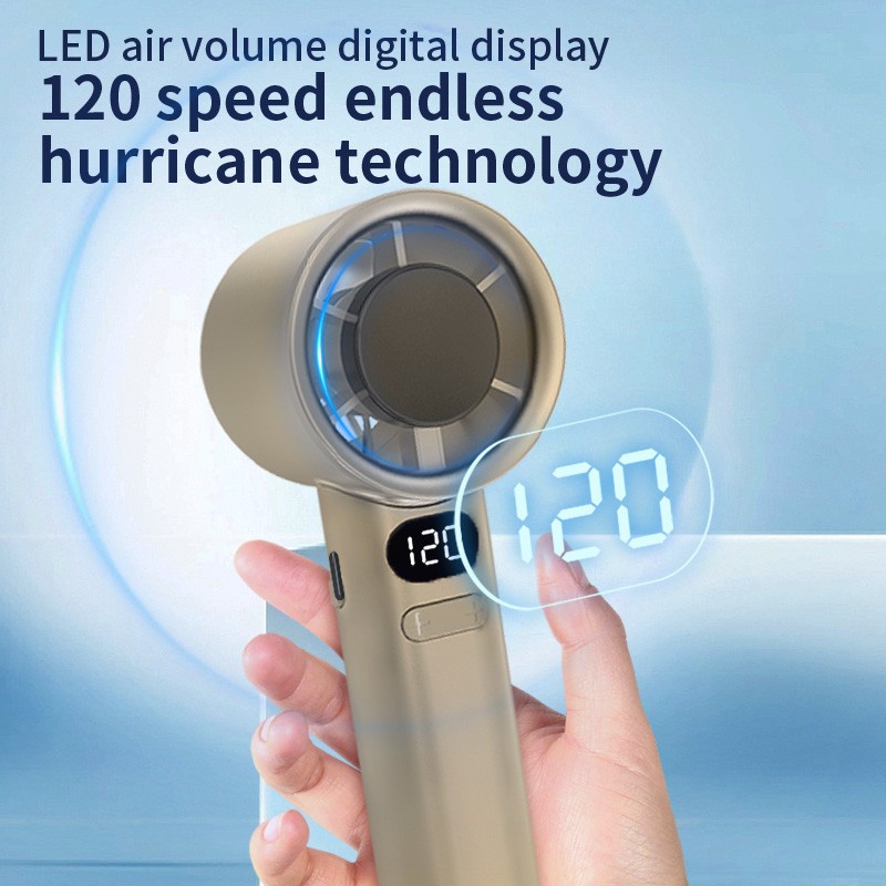 Quạt Cầm Tay Mini Cao Cấp – Gió Mạnh 120 Cấp, Màn Hình LCD, Pin Sạc Lớn, Thiết Kế Hiện Đại, Tiện Lợi Mang Theo | BigBuy360 - bigbuy360.vn