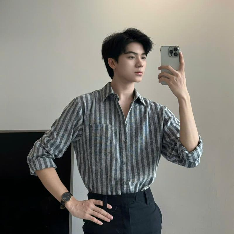 SIXHUMAN - Áo sơ mi dài tay chất vải oxford cao cấp form cân người HM055