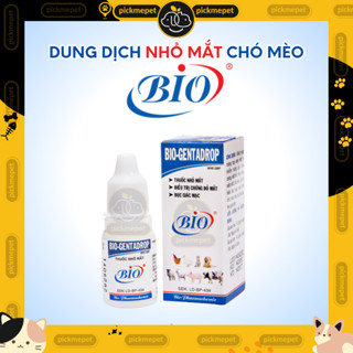 Bio Gentadrop 10ml - Dung Dịch Nhỏ Mắt Chó Mèo Hỗ trợ Viêm kết mạc, Đỏ mắt, Ghèn xanh, Sưng đỏ mắt