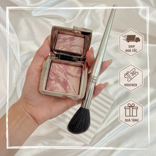 Cọ trang điểm má hồng - tạo khối form xéo Guoxiaoniu cán bạc