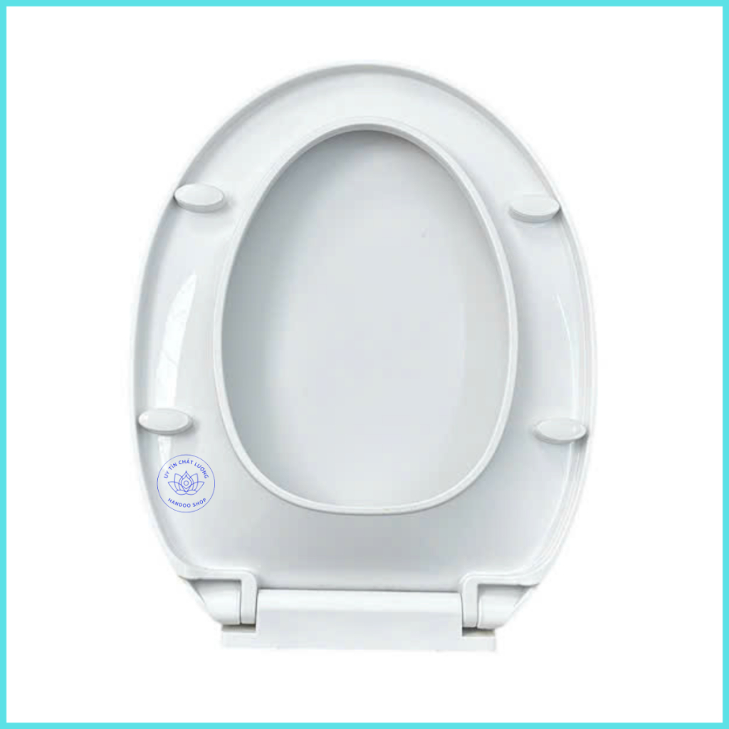 Nắp bồn cầu rơi êm. phù hợp với các loại bồn cầu 2 khối dáng tròn bầu như american, Linax, vigracera