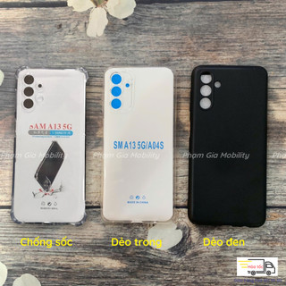 Ốp lưng dành cho Samsung A13 A 13 04S A04S 4G 5G loại chống sốc, dẻo đen và dẻo trong cao cấp bảo vệ cam chống va đập