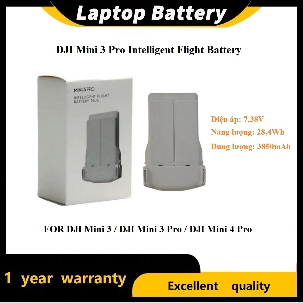 ☪Pin Plus 3850 mAh cho DJI Mini 3 / Mini 3 Pro, Mini 4 / Mini 4 pro