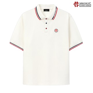 Áo phông có cổ unisex MIKENCO 	Mustang Lines Polo White