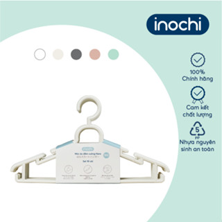 Móc áo đầm vuông Inochi - Hara 180( set 10 chiếc) màu Trắng ngọc/Trắng kem/ Ghi sữa/Hồng nhạt/Xanh