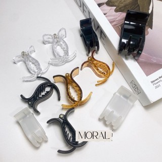Set 12 Kẹp Tóc Càng Cua 3 Răng 5 Răng Tạo Xoăn Nhẹ Phong Cách Hàn Quốc - Moral Store
