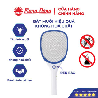 Vợt muỗi Rạng Đông, bắt và diệt côn trùng bằng lưới điện, đèn báo sạc pin tiện lợi, MODEL VBM RD.03