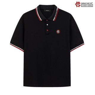 Áo phông có cổ unisex MIKENCO 	Mustang Lines Polo Black