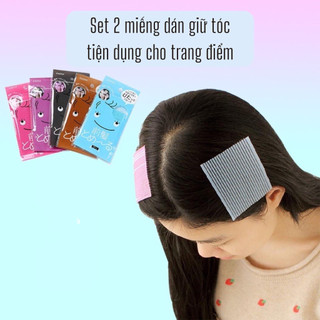 Miếng Dán Tóc MORAL Trang Điểm Rửa Mặt Miếng Dán Giữ Cài Tóc Mái Set 2 Miềng Dán Cố Định Tóc