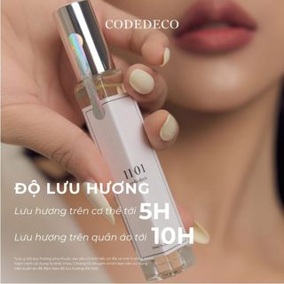Tinh dầu thơm nam CODEDECO 1101 10ml dạng xịt - Nam tính, Hấp dẫn, Thanh lịch