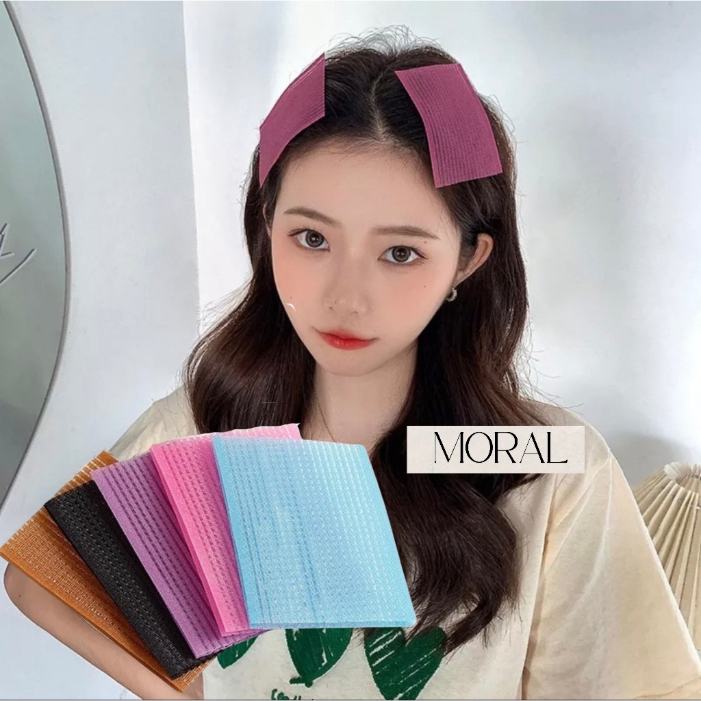 Miếng Dán Tóc MORAL Trang Điểm Rửa Mặt Miếng Dán Giữ Cài Tóc Mái Set 2 Miềng Dán Cố Định Tóc