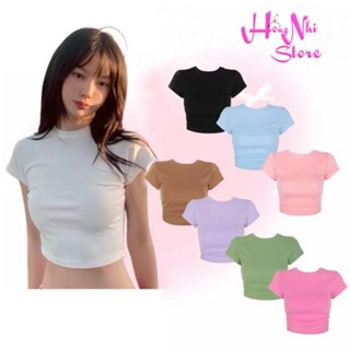 Áo Thun Croptop Body Trơn Tay Ngắn Dáng Ôm Có Size Đại 70kg Ulzzang- MM Hồng Nhi Store