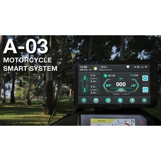 Màn Hình Xe Máy Absolute Rider A-03 Tích Hợp Sim 4G+Camera+Áp suất lốp+Radar Cảm Biến(Chính Hãng)