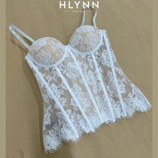 Áo corset ren hoa cúp ngang m320