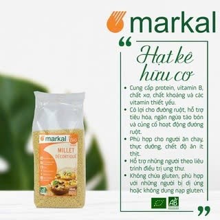 Hạt Kê Tách Vỏ Hữu Cơ Bio Markal Pháp