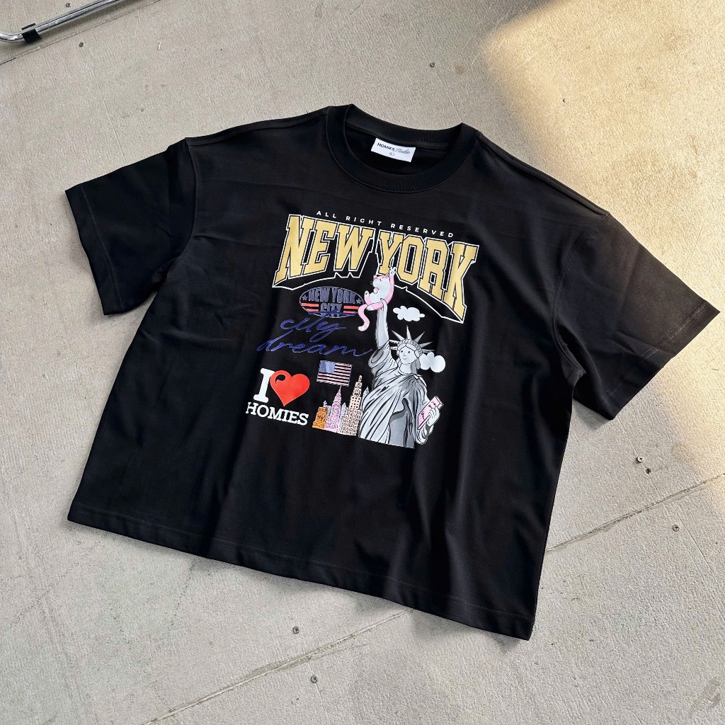 Áo Thun Cotton Form Boxy NEW YORK Local Brand Unisex Nam Nữ Oversize - Homies Saigon | BigBuy360 - bigbuy360.vn