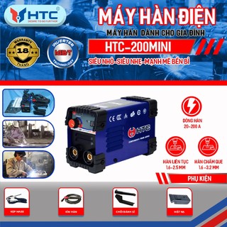 Máy hàn điện tử 200A mini máy hàn nhỏ cho gia đình INVERTER IGBT HTC200 Mini