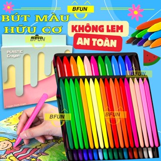 Bút Sáp Màu Hữu Cơ Cho Bé Tập Vẽ An Toàn Khi Sử Dụng Không Vấy Bẩn Tay-12/24/36 màu - Tô Màu, Vẽ Tranh Trẻ Em BFUN