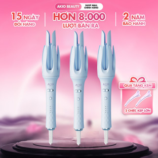 Máy uốn tóc xoăn tự động AKIO trục uốn 32mm phiên bản 2025 chống bỏng có chức năng âm báo