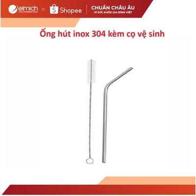 Ống hút inox 304 kèm cọ vệ sinh