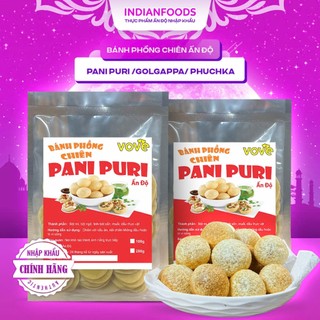   200g nhập Ấn Độ  Bánh phồng chiên Pani Puri  Golgappa  Phuchka hình trái banh 