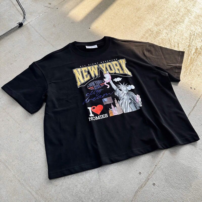 Áo Thun Cotton Form Boxy NEW YORK Local Brand Unisex Nam Nữ Oversize - Homies Saigon | BigBuy360 - bigbuy360.vn