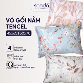 Vỏ gối Lụa Tencel Sen Đá Home Bedding 50x70 45x65 cm cao cấp họa tiết, áo gối, bao gối nằm 100% Lyocell
