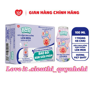 Sữa Chua Uống Dinh Dưỡng Lên Men Kun Thùng 48 chai x 100ml 