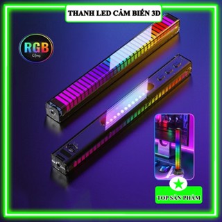  Thanh đèn Led RGB 3D nháy theo nhạc cảm biến âm thanh siêu nhạy trang trí bàn làm việc decor taplo 