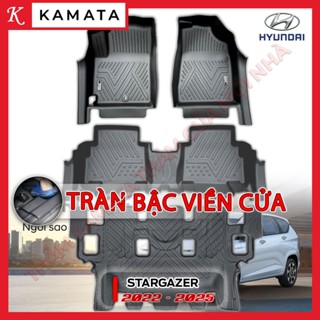 Thảm lót sàn ô tô Hyundai Stargazer 2022-2025 khuôn đúc TPV tràn viền (1 bộ 4 tấm)